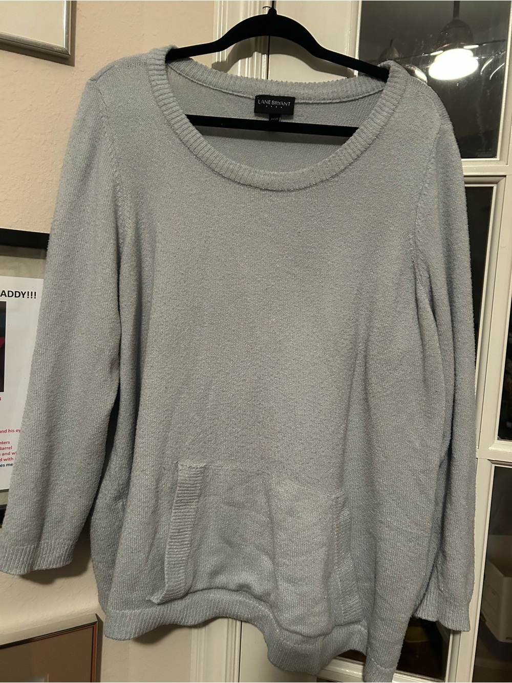 Lane Bryant Soft Light Gray Scoop Neck Sweater